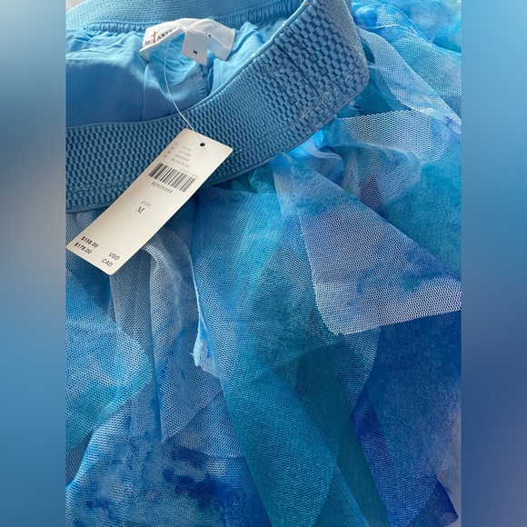 The Chéri Ruffled Tulle Midi Skirt by Anthropologie size M new nwt blue color - Picture 6 of 7